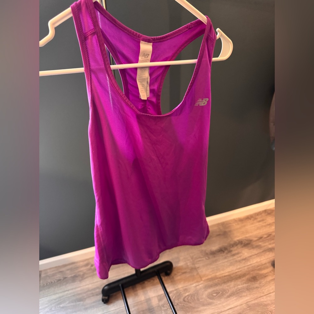 New Balance Fuchsia Racerback Tank - Picture 4 of 5